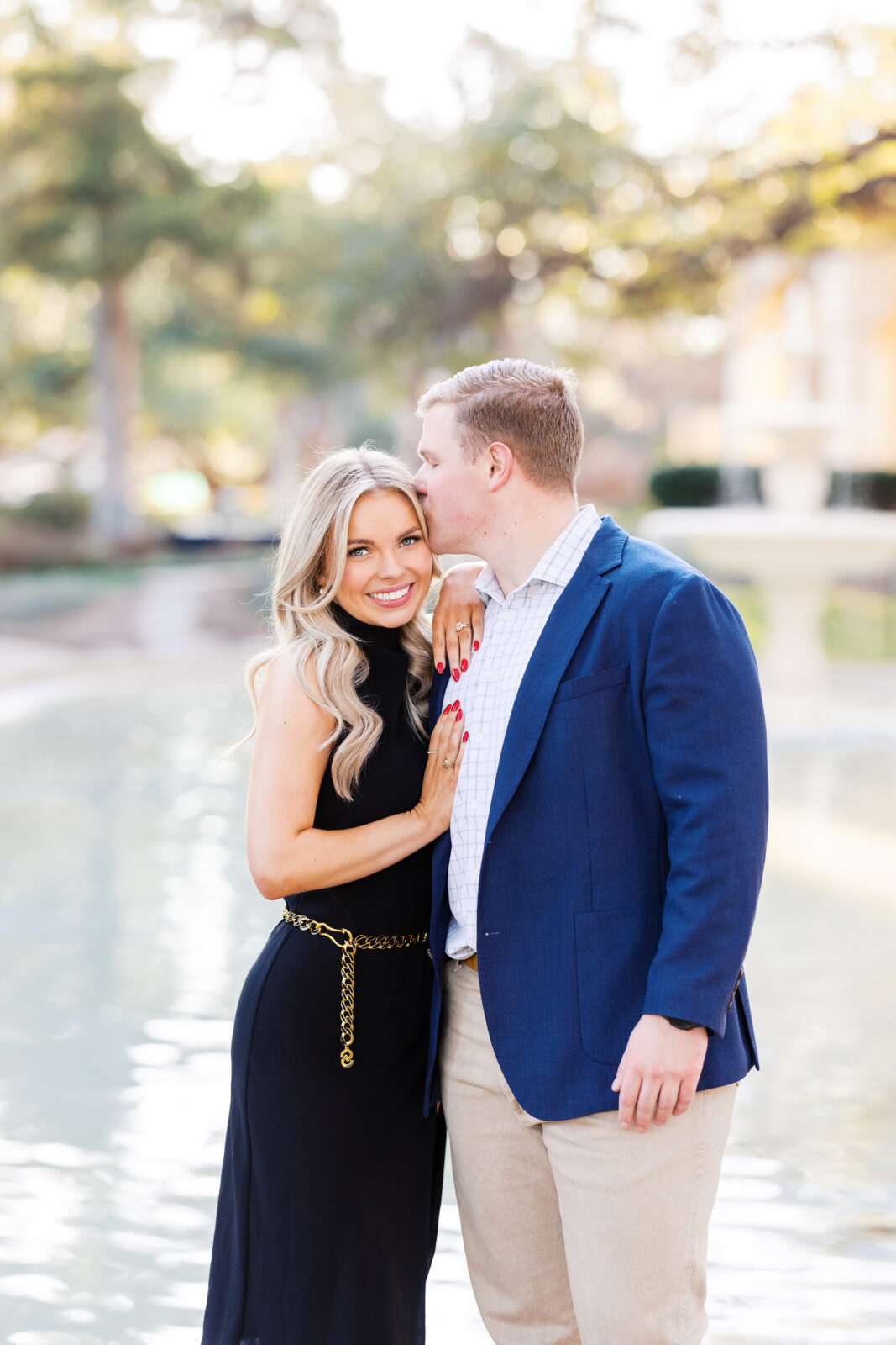 Highland Park engagement photos at Flippen Park after proposal.