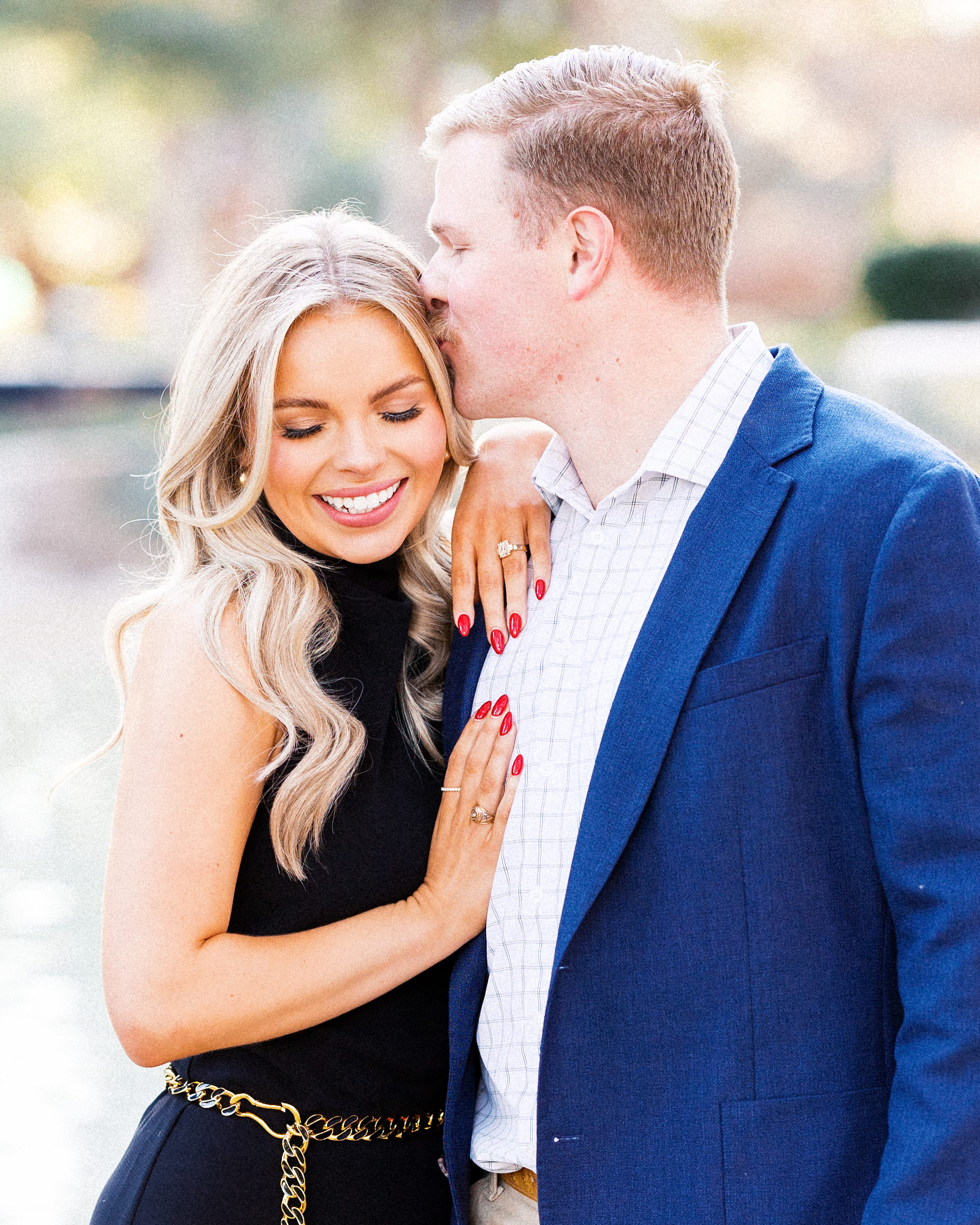 Highland Park engagement photos at Flippen Park after proposal.