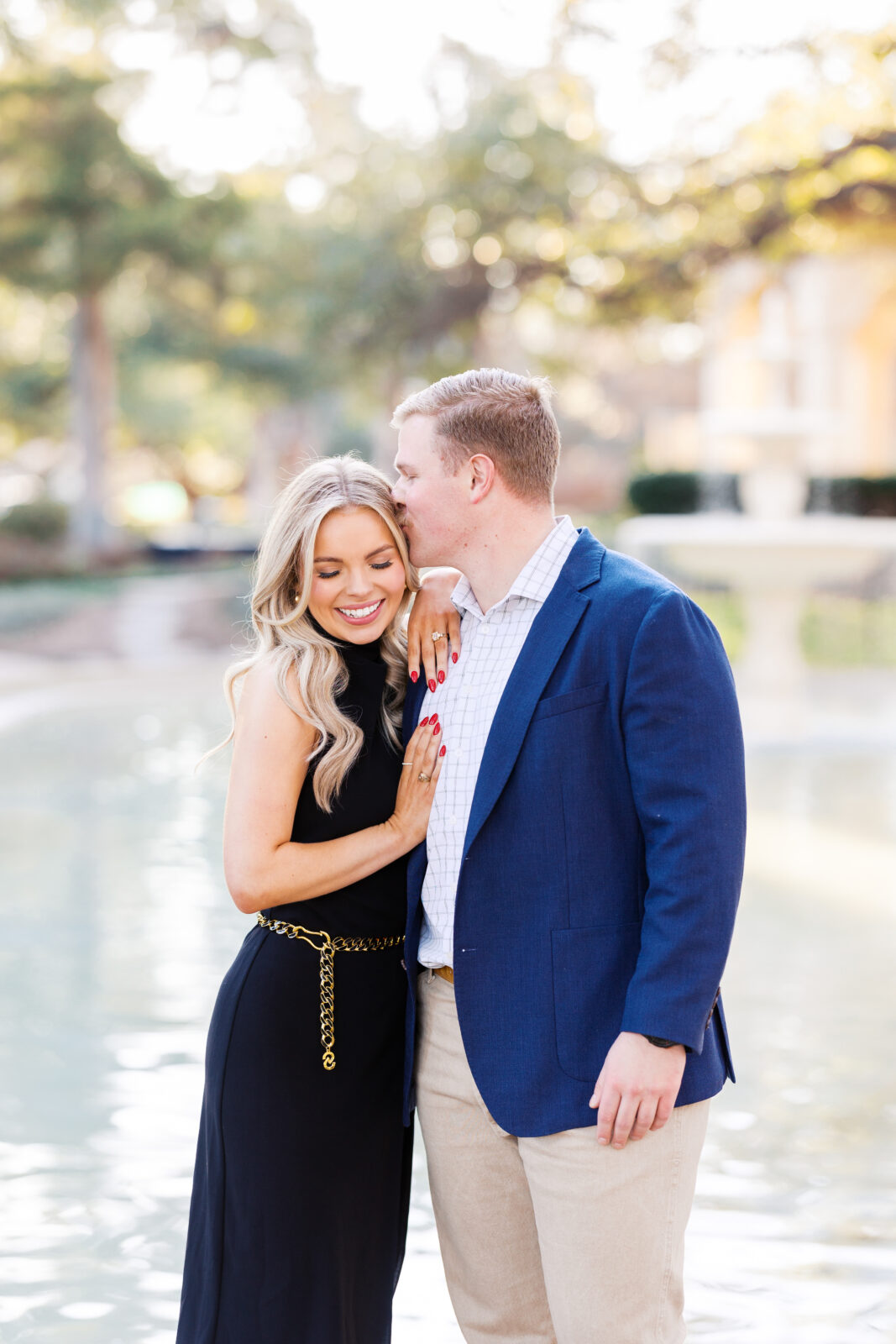 Highland Park engagement photos at Flippen Park after proposal.