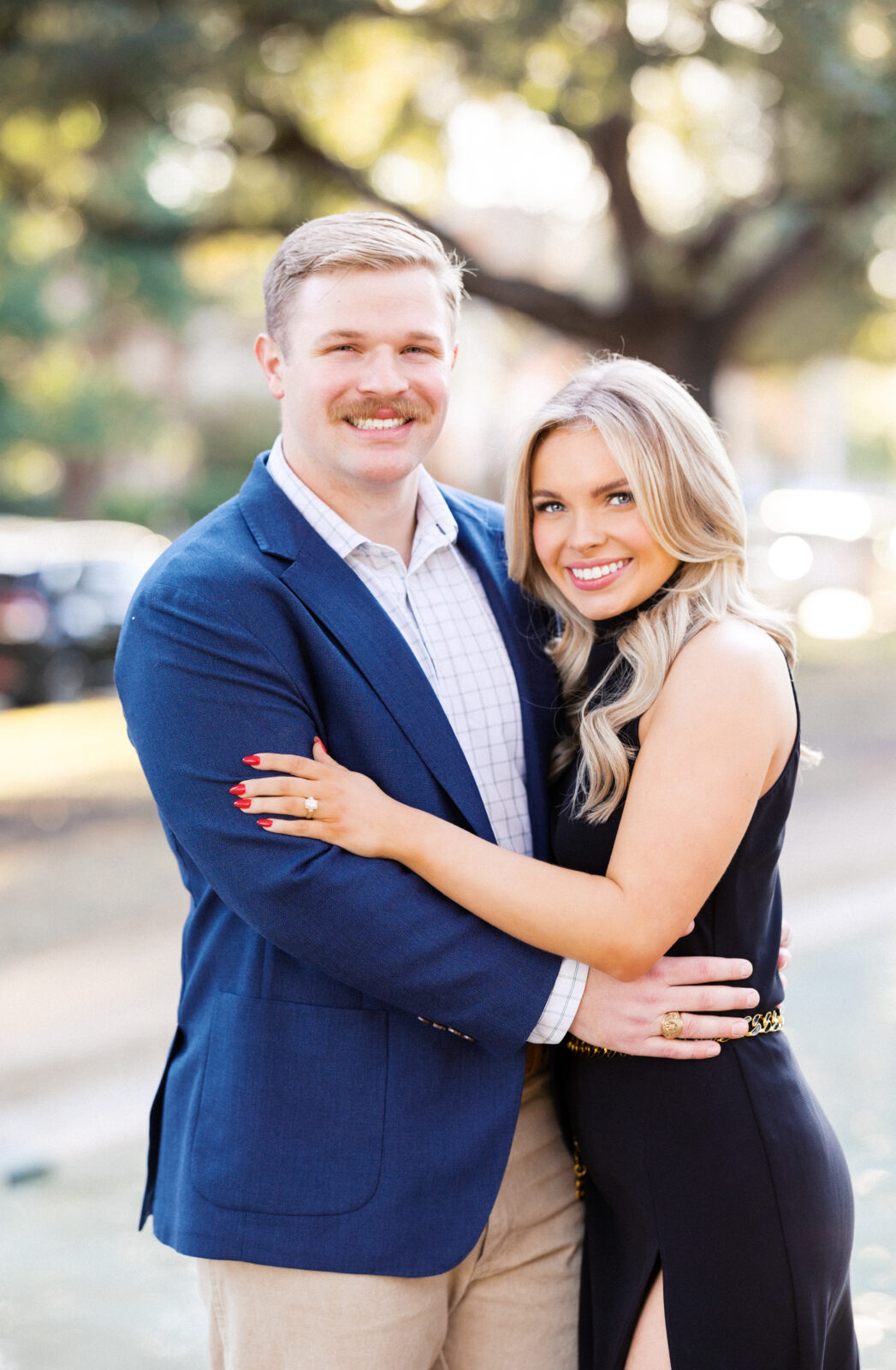 Highland Park engagement photos at Flippen Park after proposal.