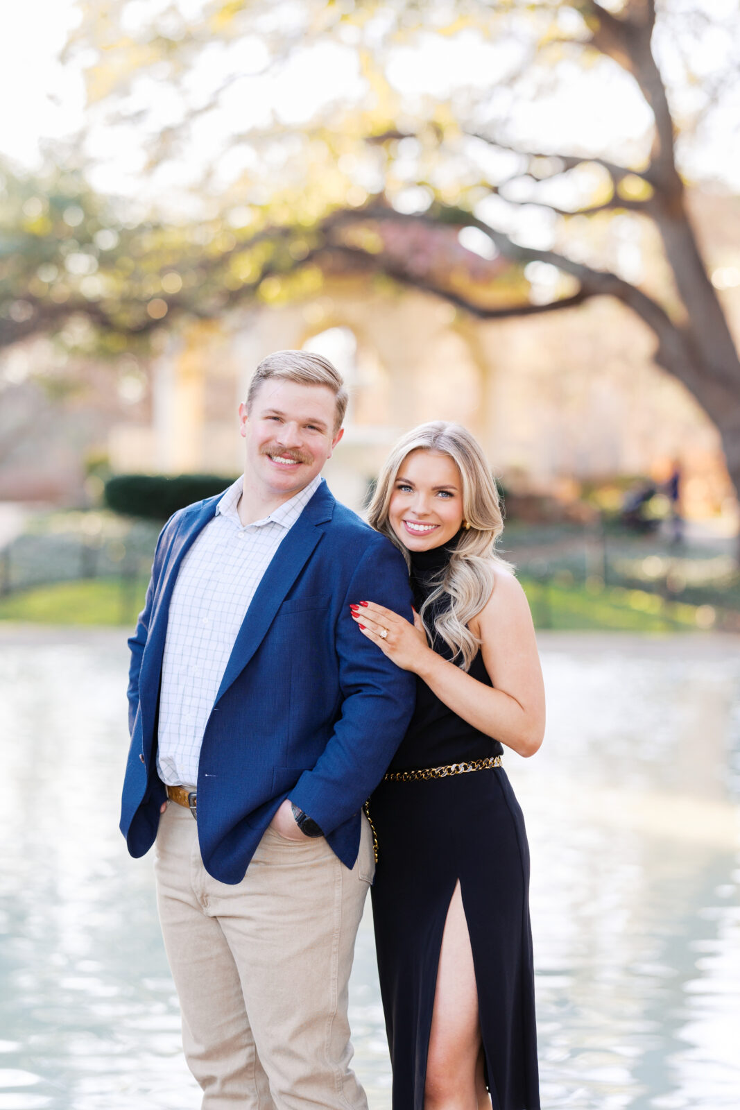 Highland Park engagement photos at Flippen Park after proposal.