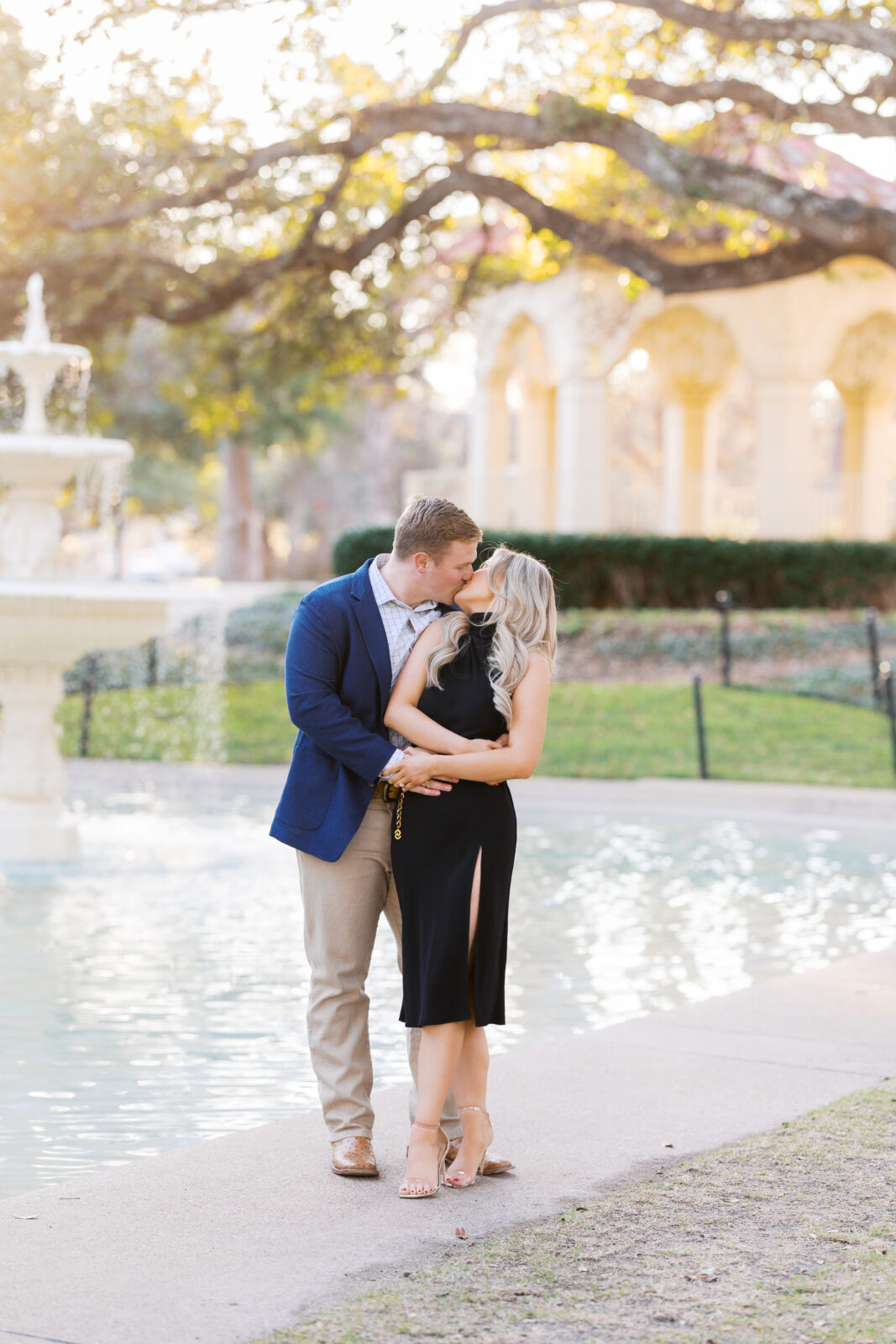 Highland Park engagement photos at Flippen Park after proposal.