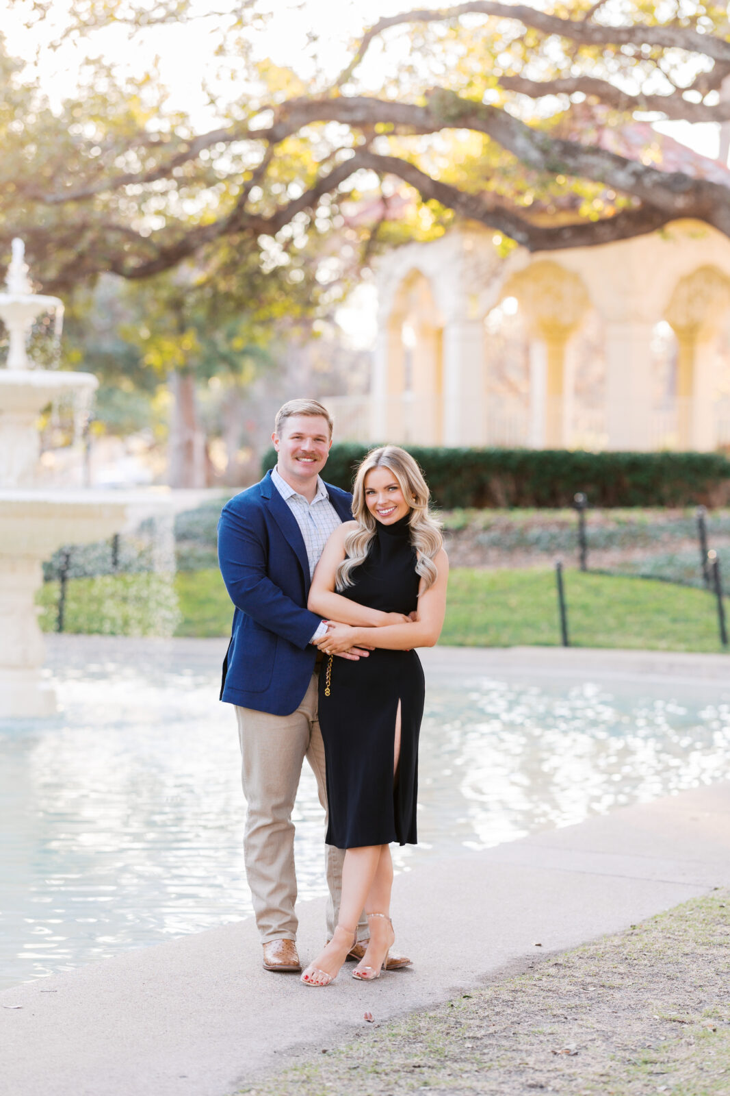 Dallas engagement photos at Flippen Park after proposal.